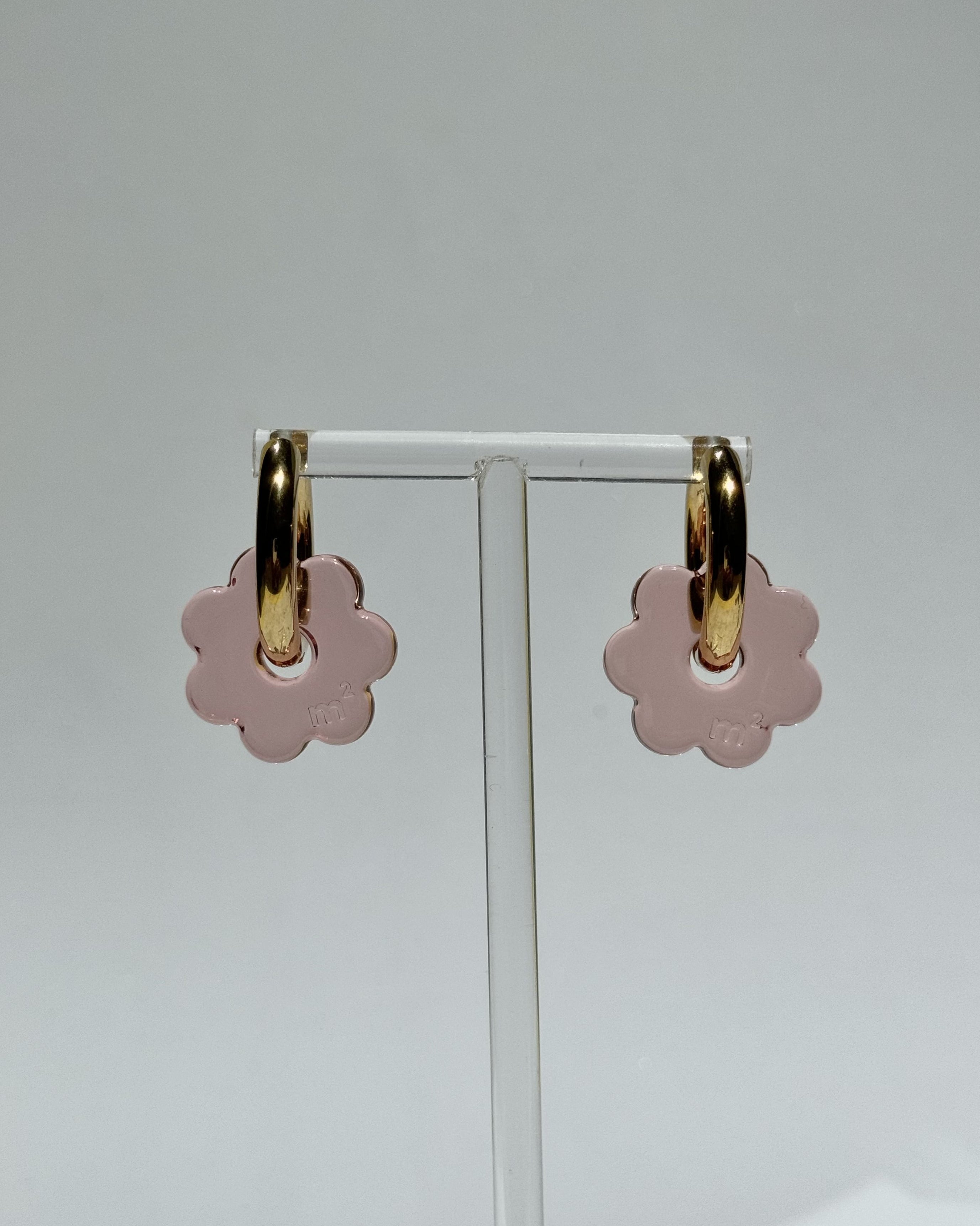 DAISY FLOWERS EARRINGS - PINK