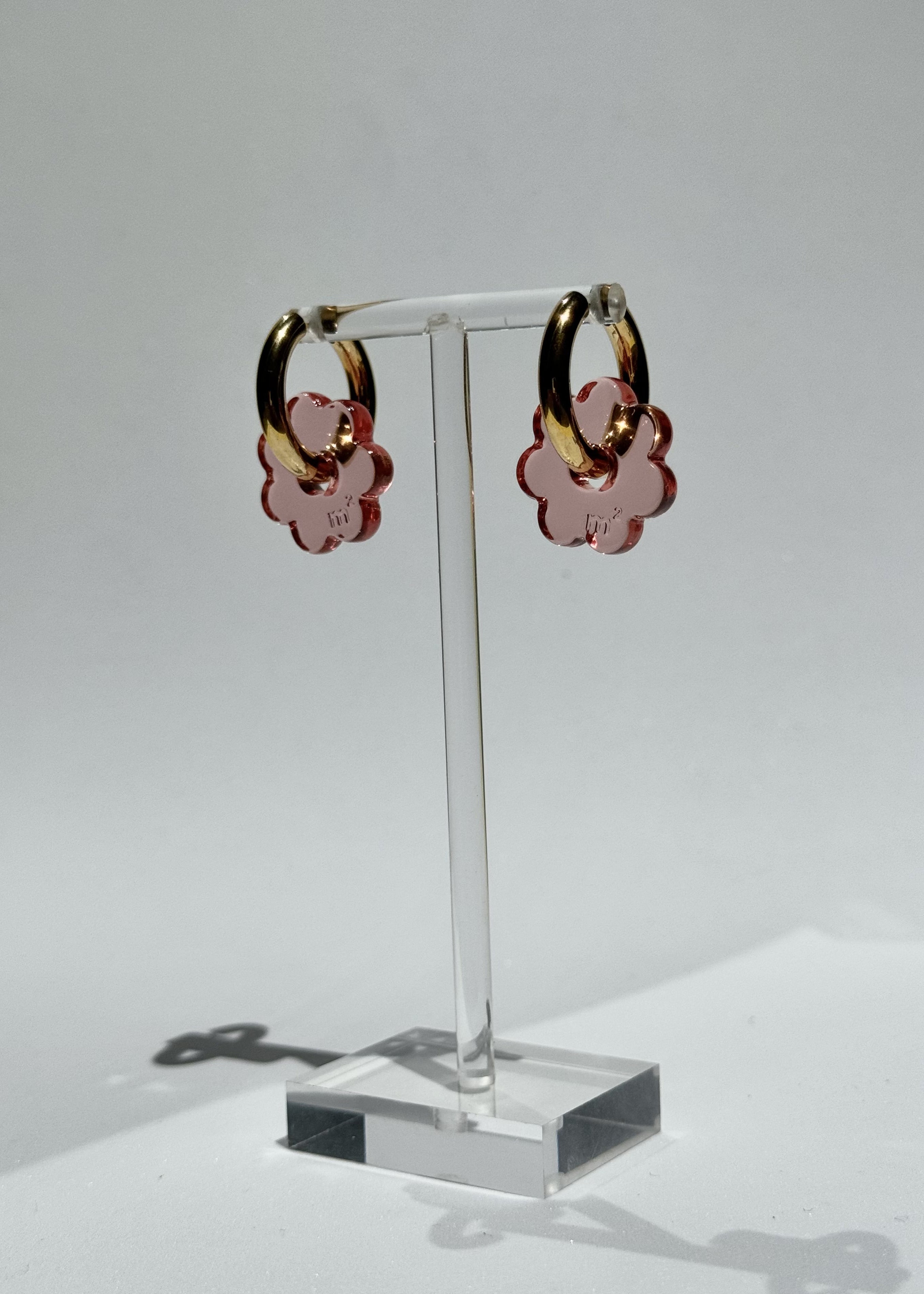 DAISY FLOWERS EARRINGS - PINK