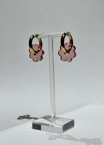 DAISY FLOWERS EARRINGS - PINK