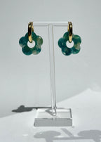 FLOWERS EARRINGS - GREENISH