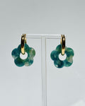 FLOWERS EARRINGS - GREENISH