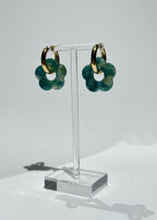 FLOWERS EARRINGS - GREENISH