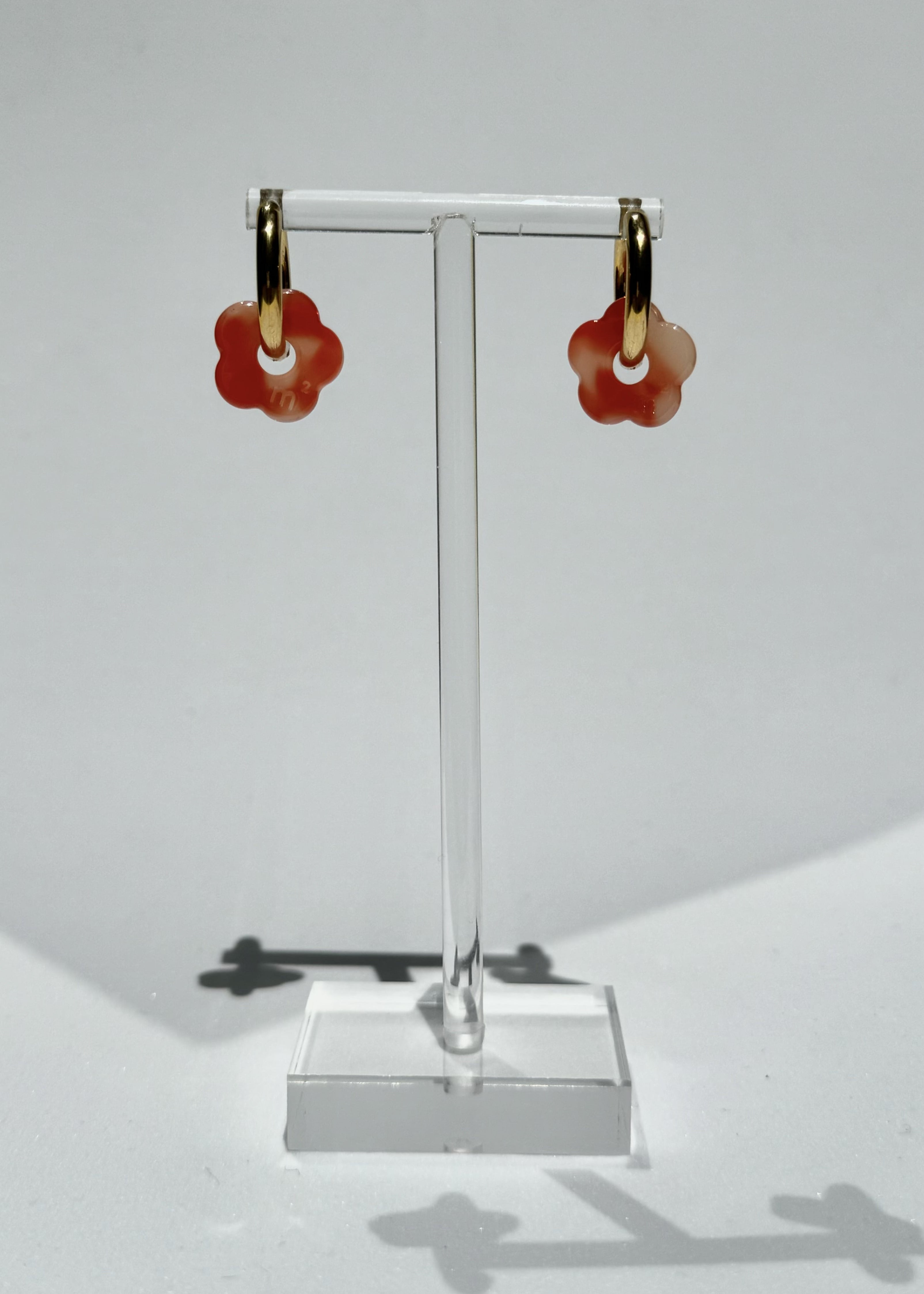LITTLE FLOWERS EARRINGS - TANGERINE