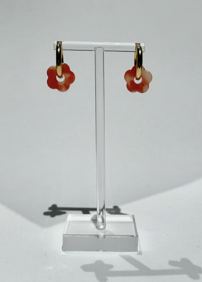 LITTLE FLOWERS EARRINGS - TANGERINE
