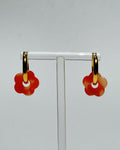LITTLE FLOWERS EARRINGS - TANGERINE