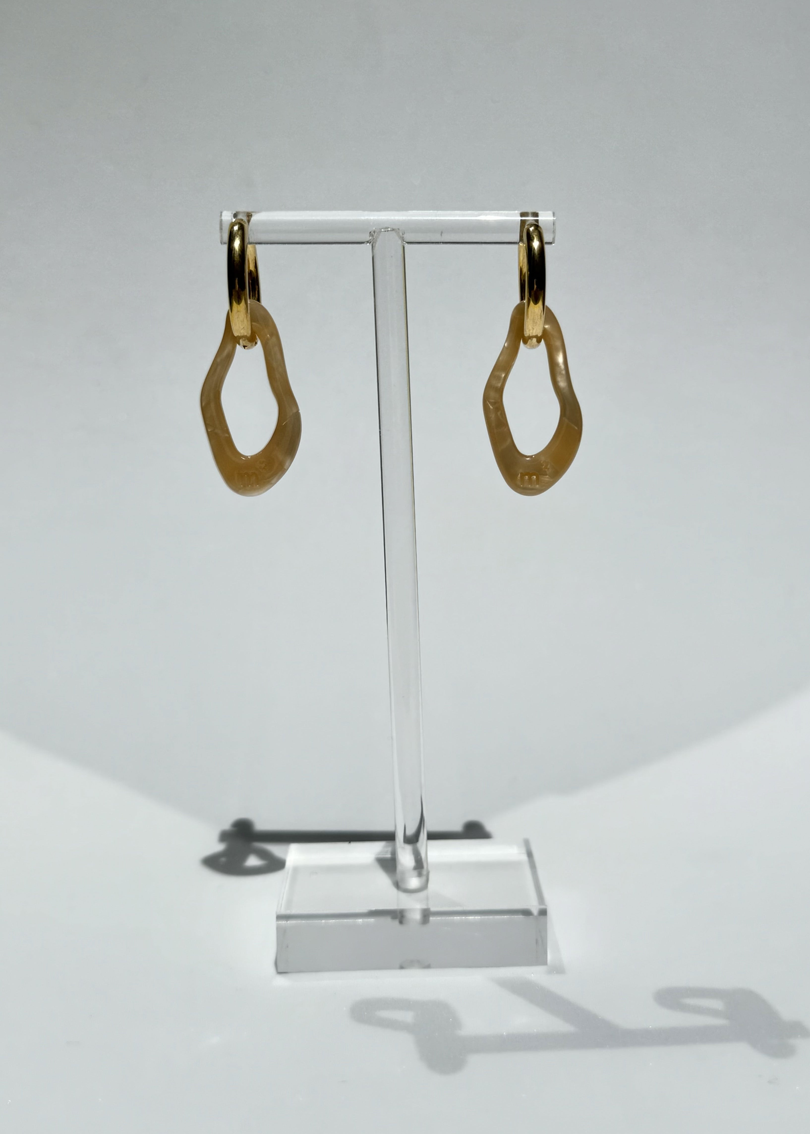 ORGANIC EARRING - BEIGE