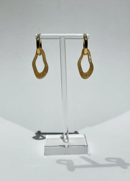 ORGANIC EARRING - BEIGE
