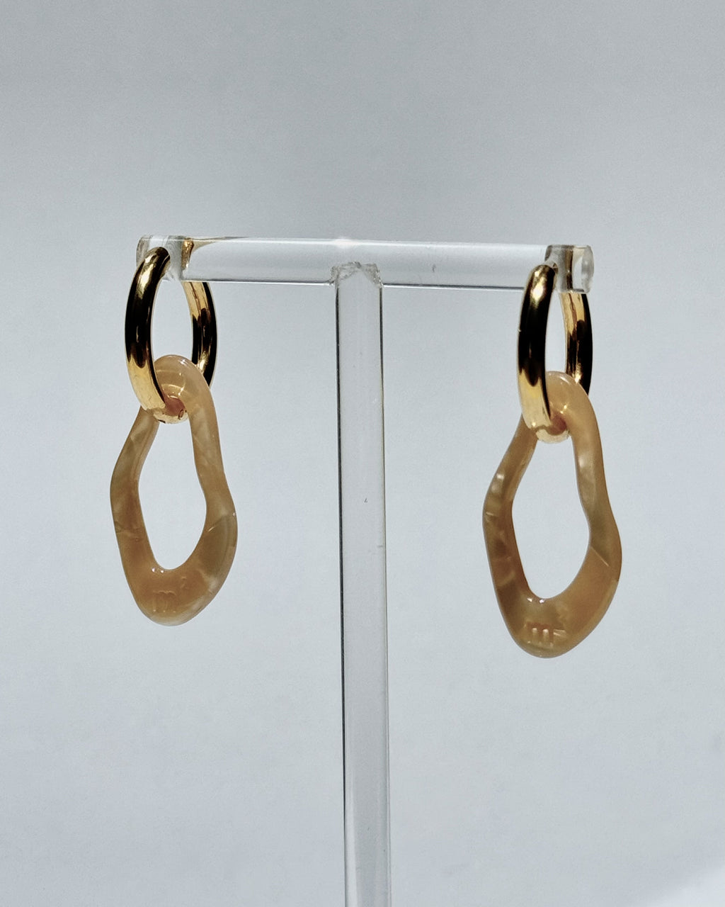 ORGANIC EARRING - BEIGE