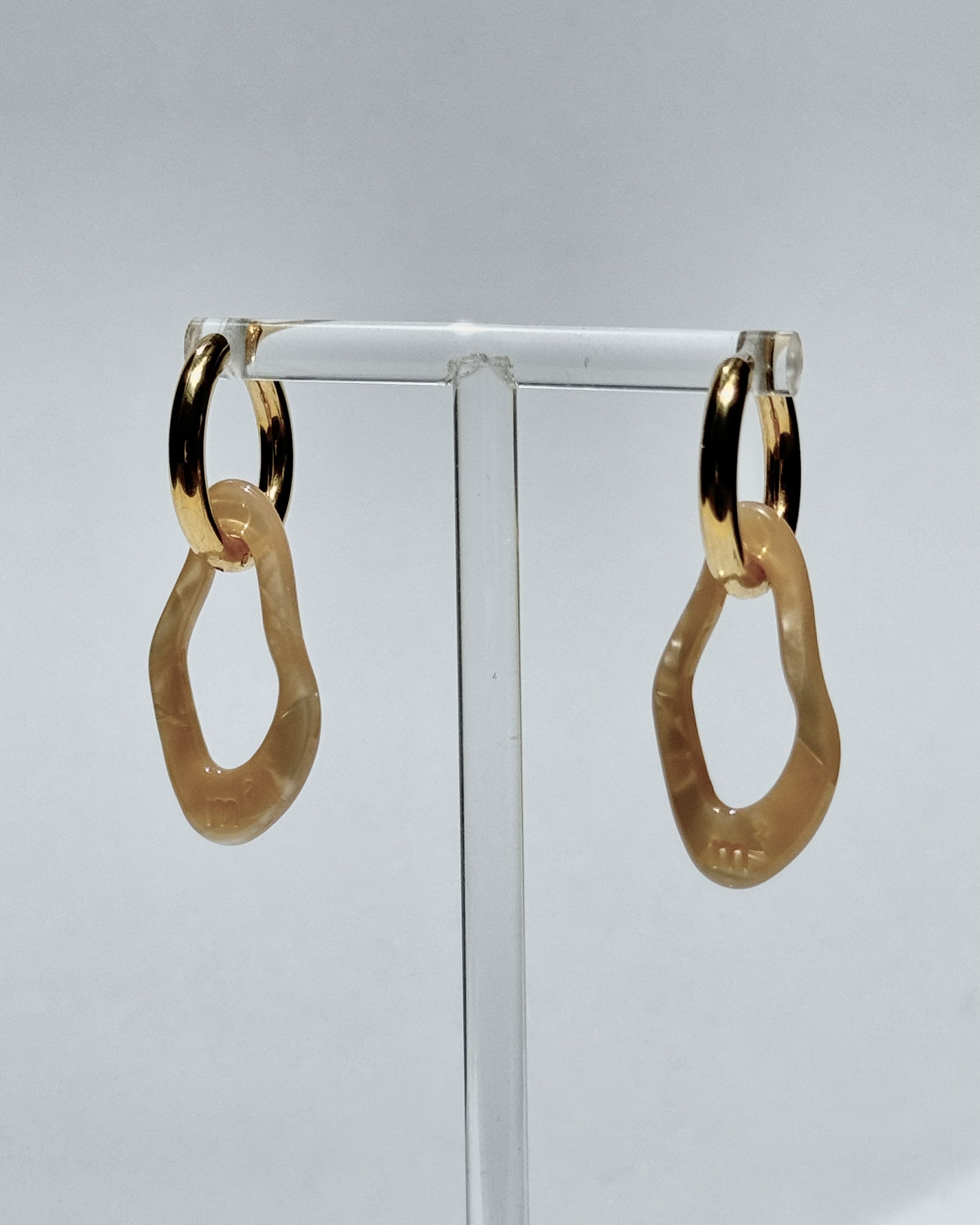 ORGANIC EARRING - BEIGE