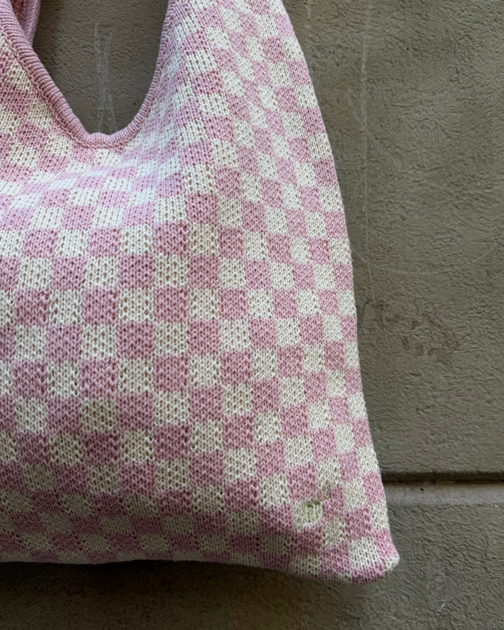 VICHY SHOULDER BAG - PINK&CREAM