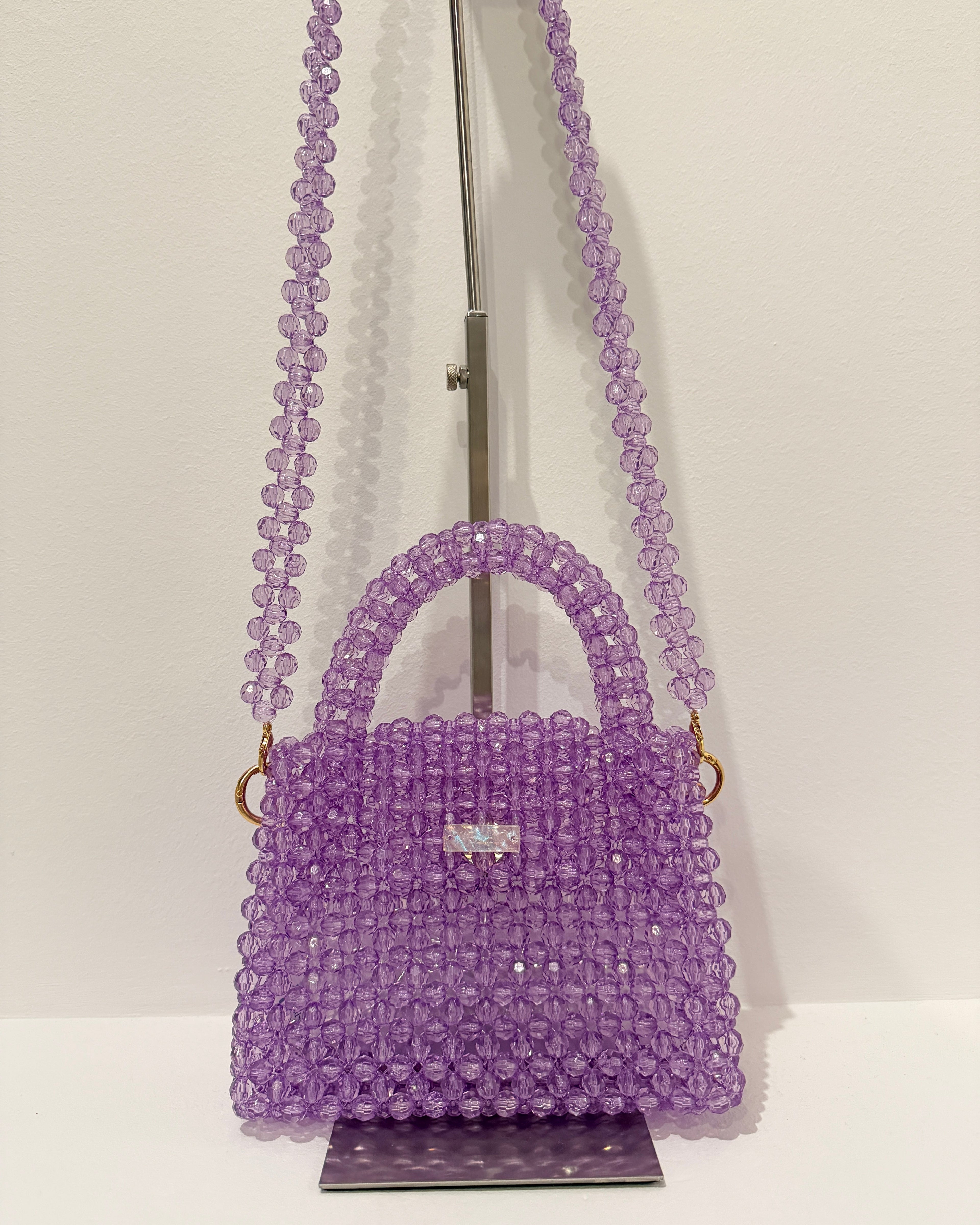 BEADED BAG - LILAC
