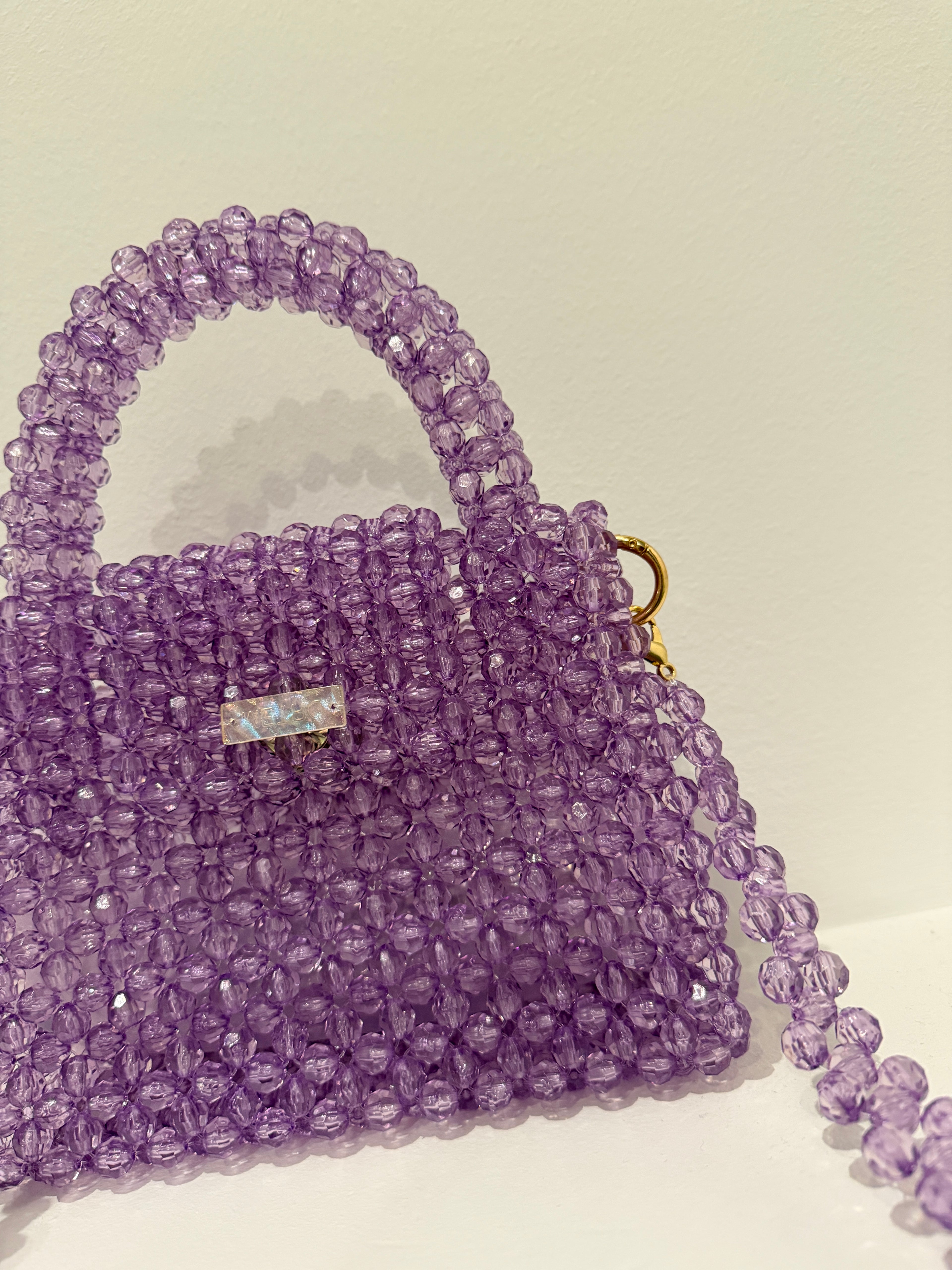 BEADED BAG - LILAC