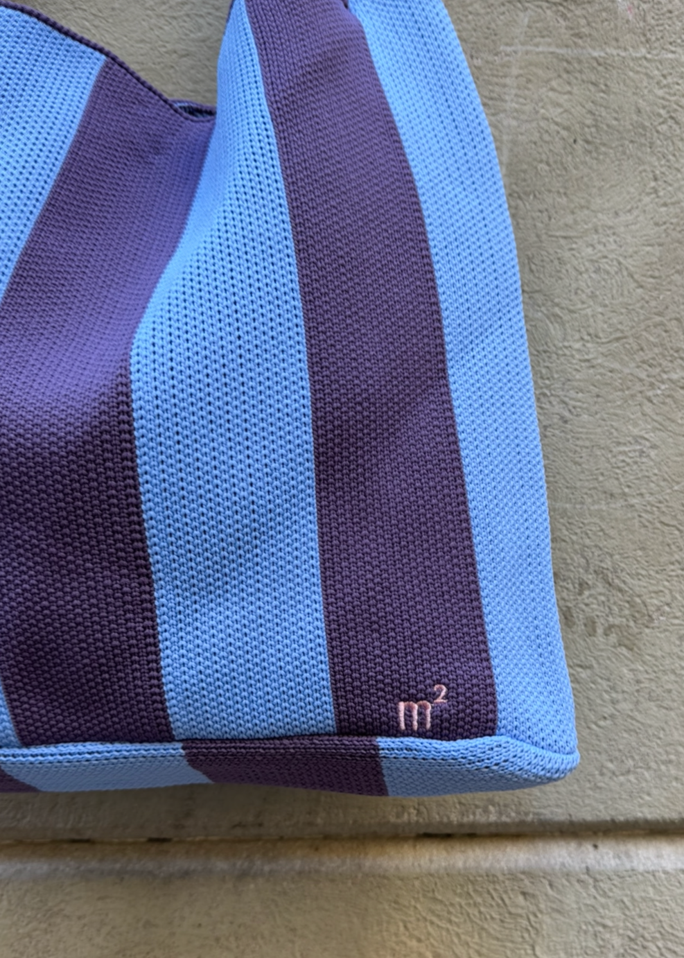 STRIPED SHOULDER BAG - LAVANDER & PURPLE