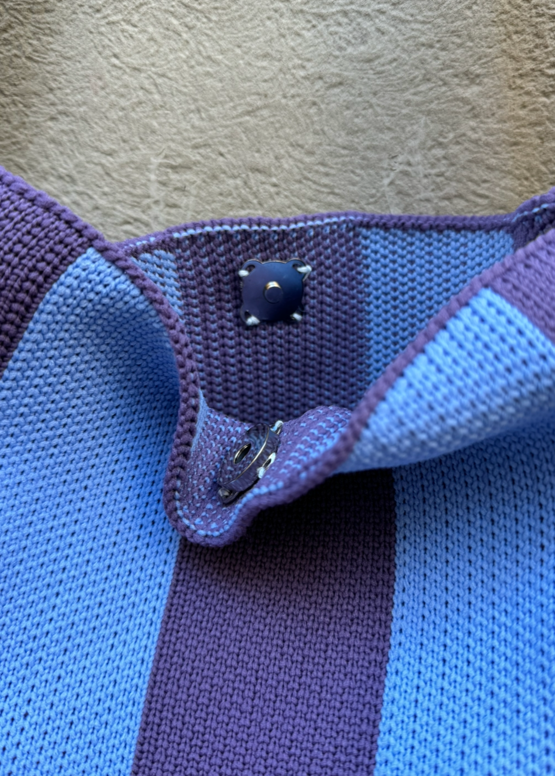 STRIPED SHOULDER BAG - LAVANDER & PURPLE