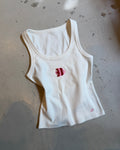 EMBROIDERED TANK TOP - PINK TROPICAL FISH