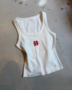 EMBROIDERED TANK TOP - PINK TROPICAL FISH
