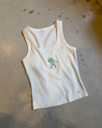 EMBROIDERED TANK TOP - BLUE JELLYFISH