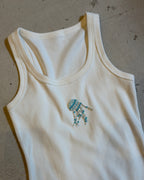 EMBROIDERED TANK TOP - BLUE JELLYFISH