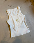 EMBROIDERED TANK TOP - LIME JELLYFISH