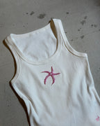 EMBROIDERED TANK TOP - MAGENTA STARFISH