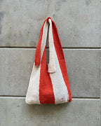 KNOT SHOULDER BAG - ORANGE&CREAM