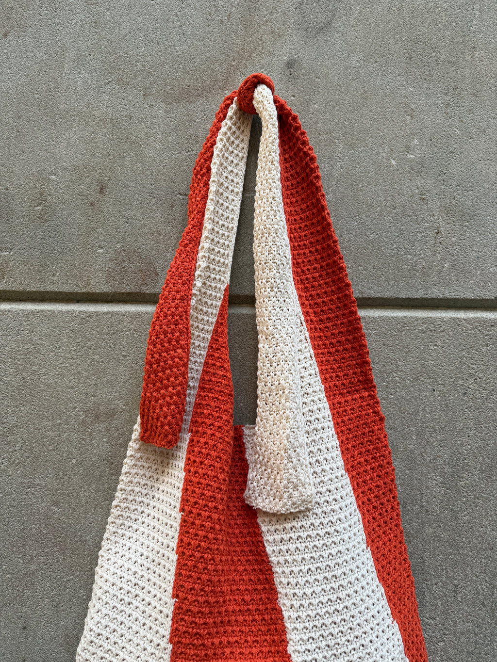 KNOT SHOULDER BAG - ORANGE&CREAM