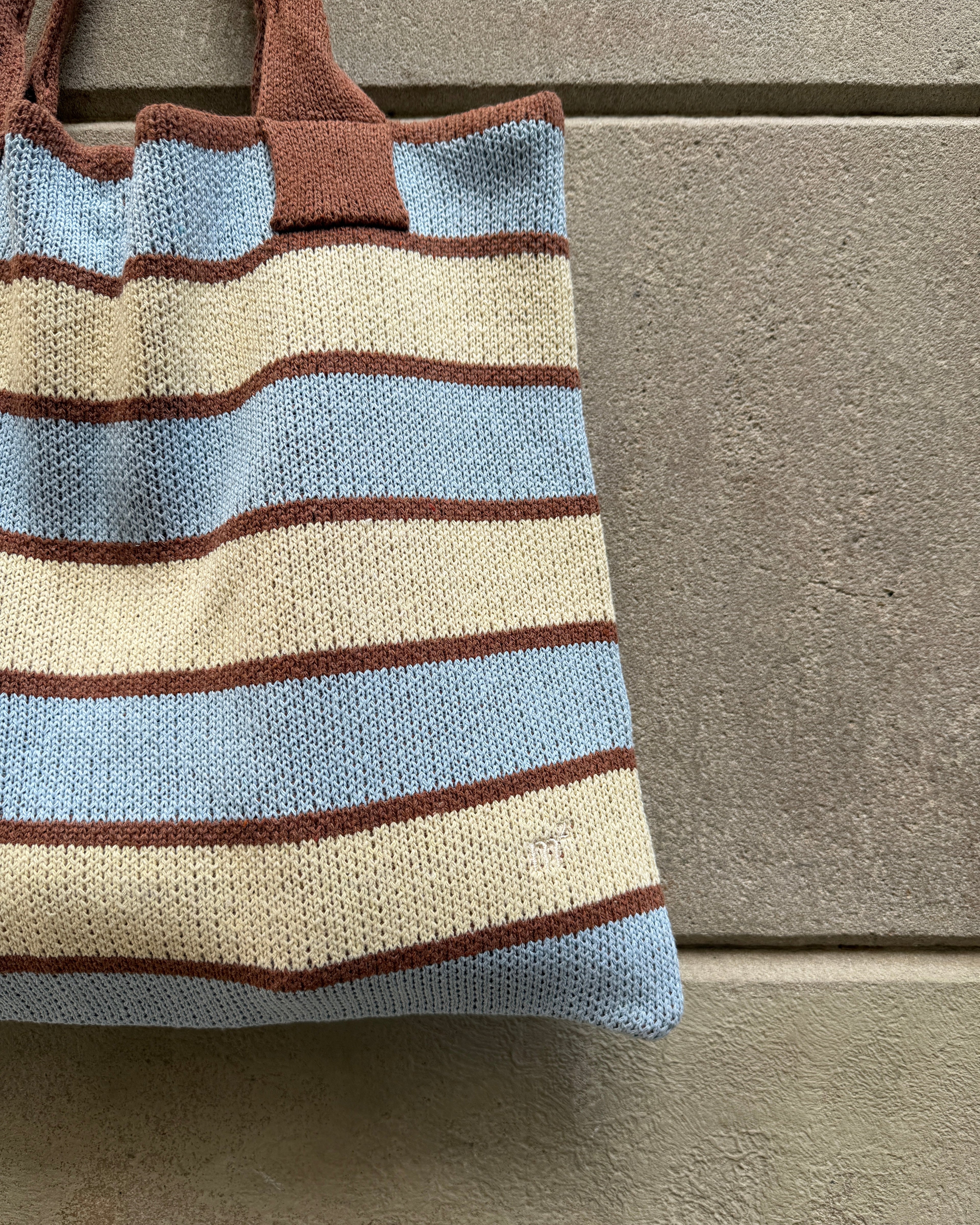 STRIPED TOTE BAG - TRICOLOR