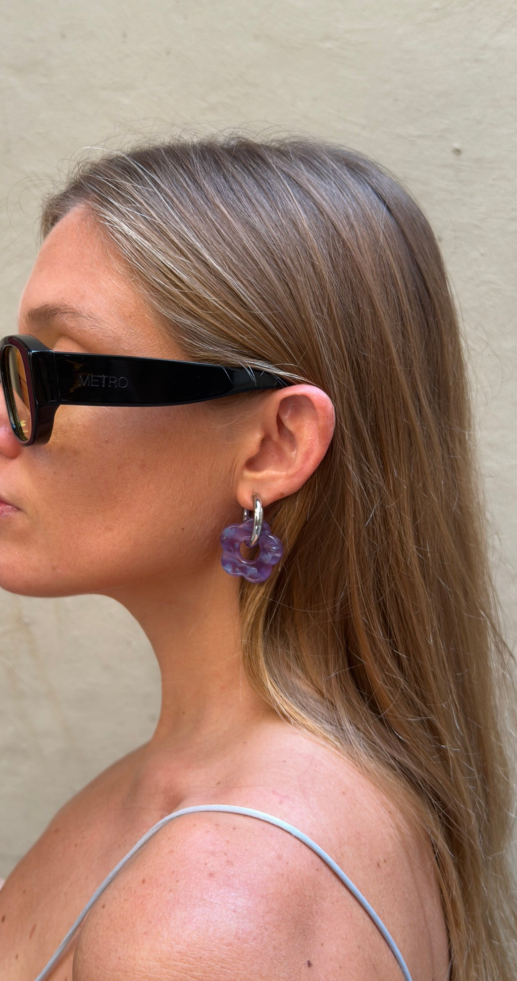 FLOWERS EARRINGS - VIOLET