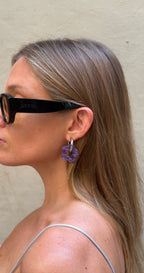 FLOWERS EARRINGS - VIOLET