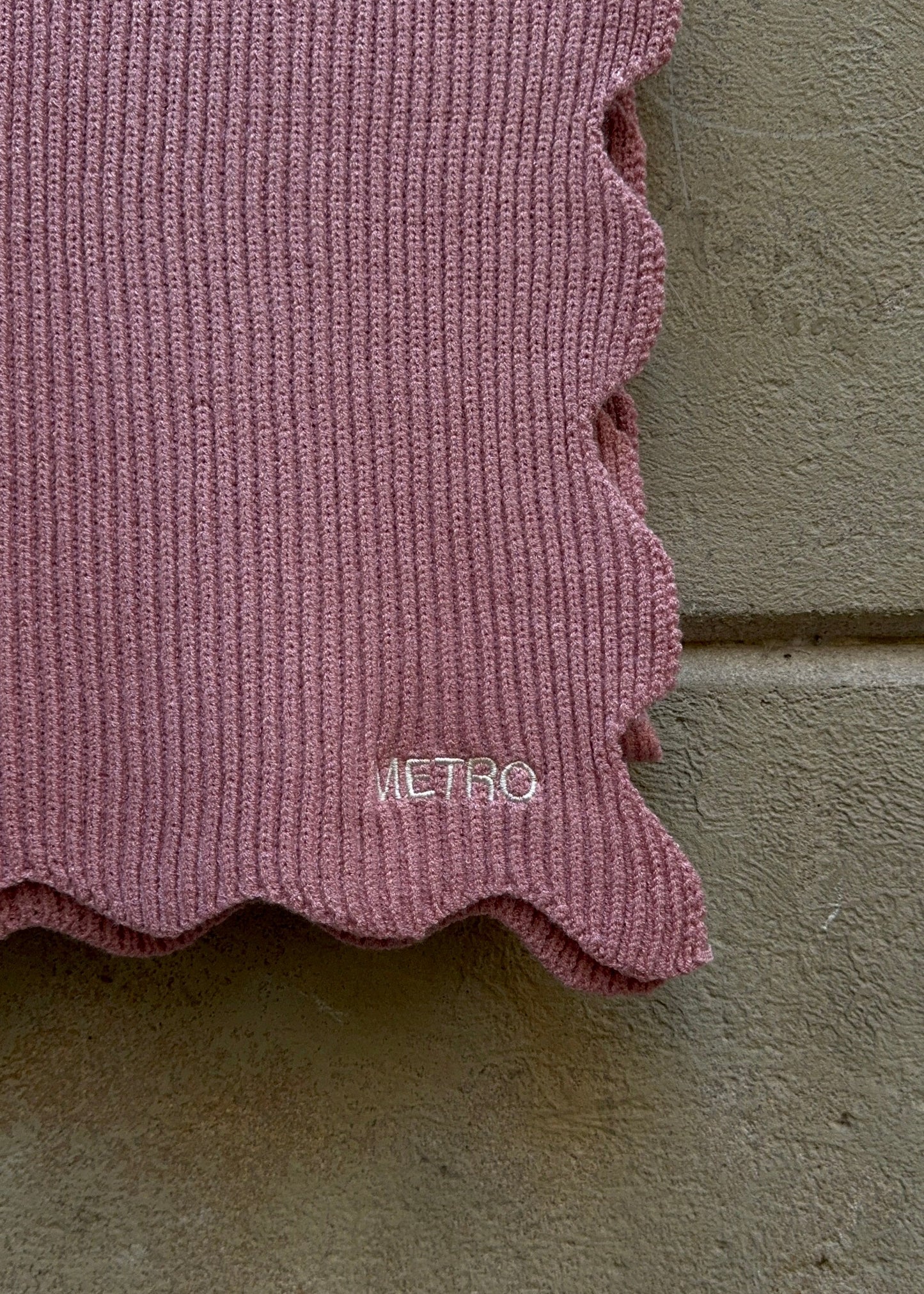 WAVY SCARF AW26 / ROSE MIST