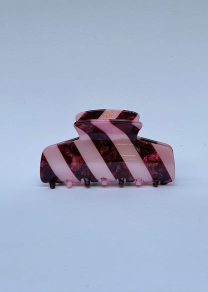 STRIPED CLAW - PINK&BURDEOS