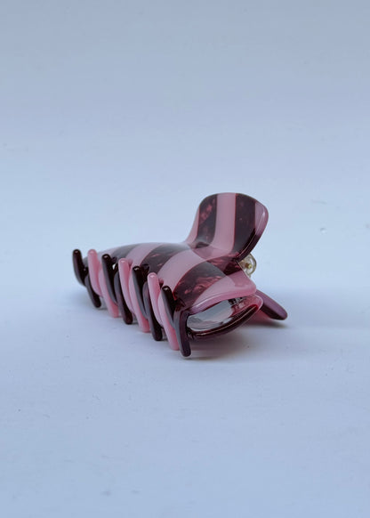 STRIPED CLAW - PINK&BURDEOS