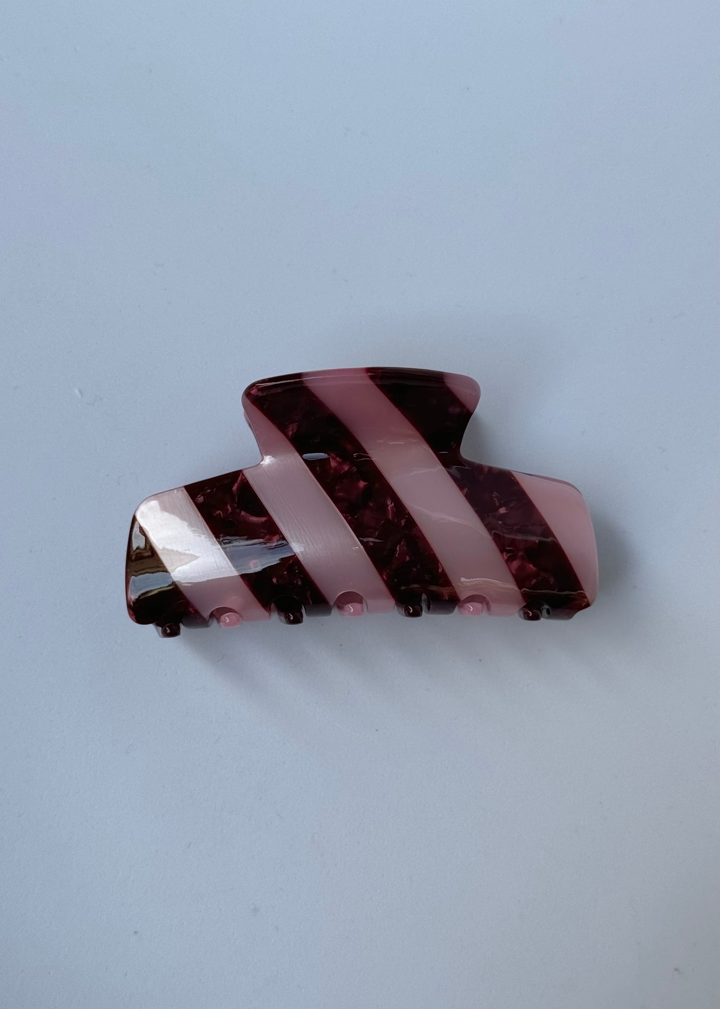 STRIPED CLAW - PINK&BURDEOS