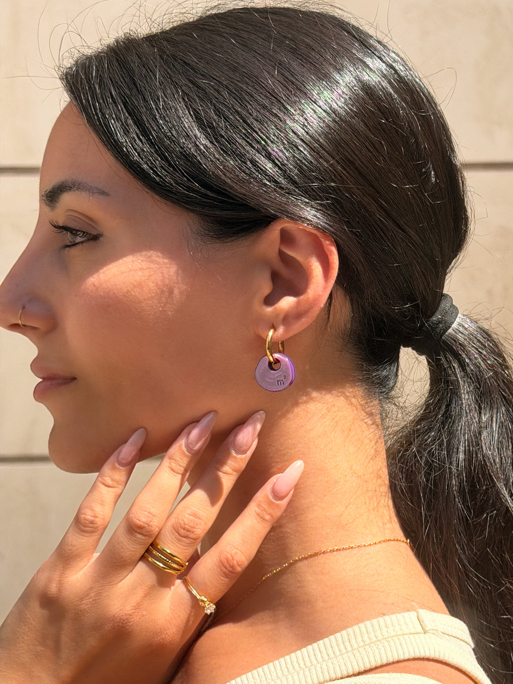 DROP EARRINGS - PURPLE