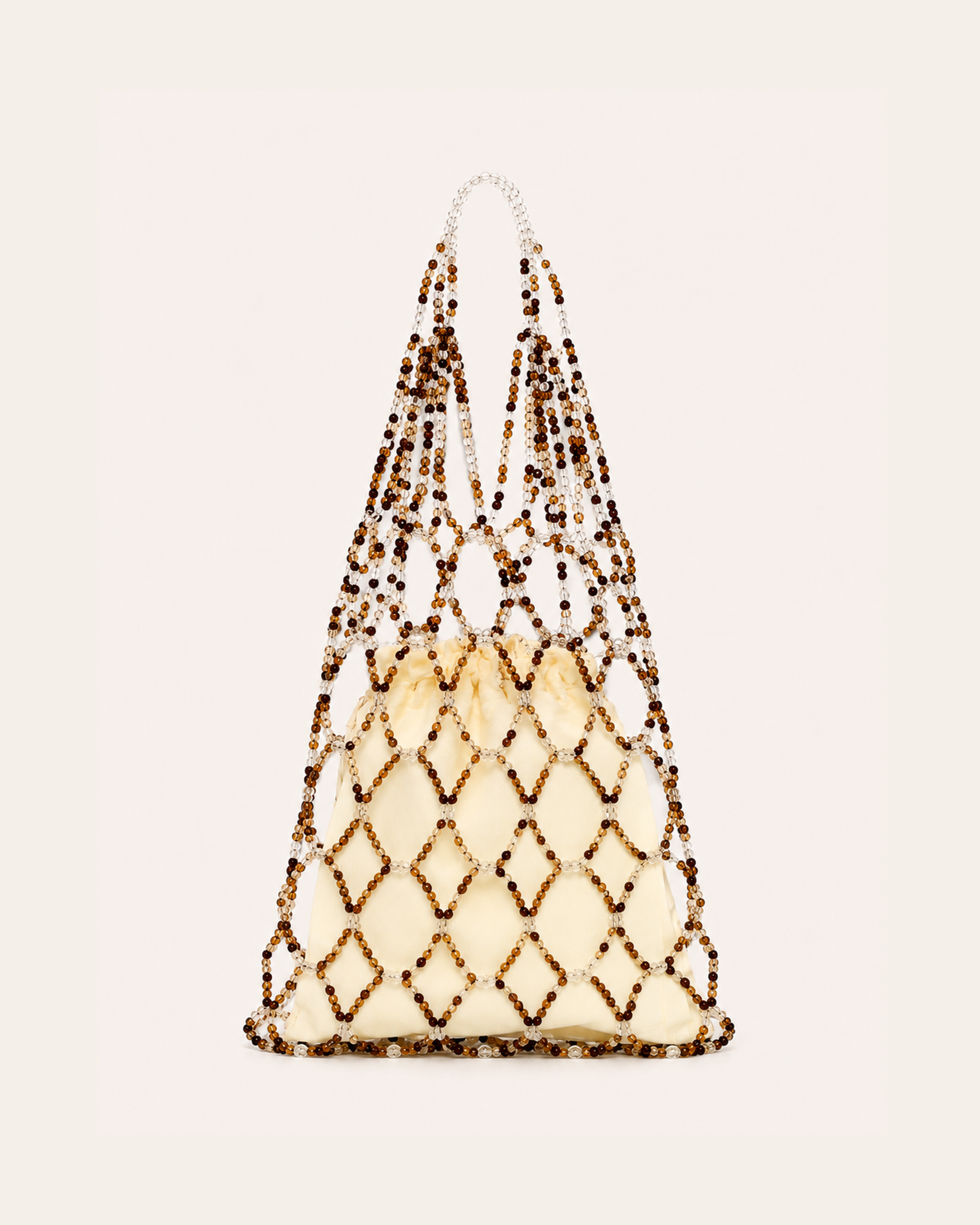 NET BEADED BAG / BROWN - PRE ORDER