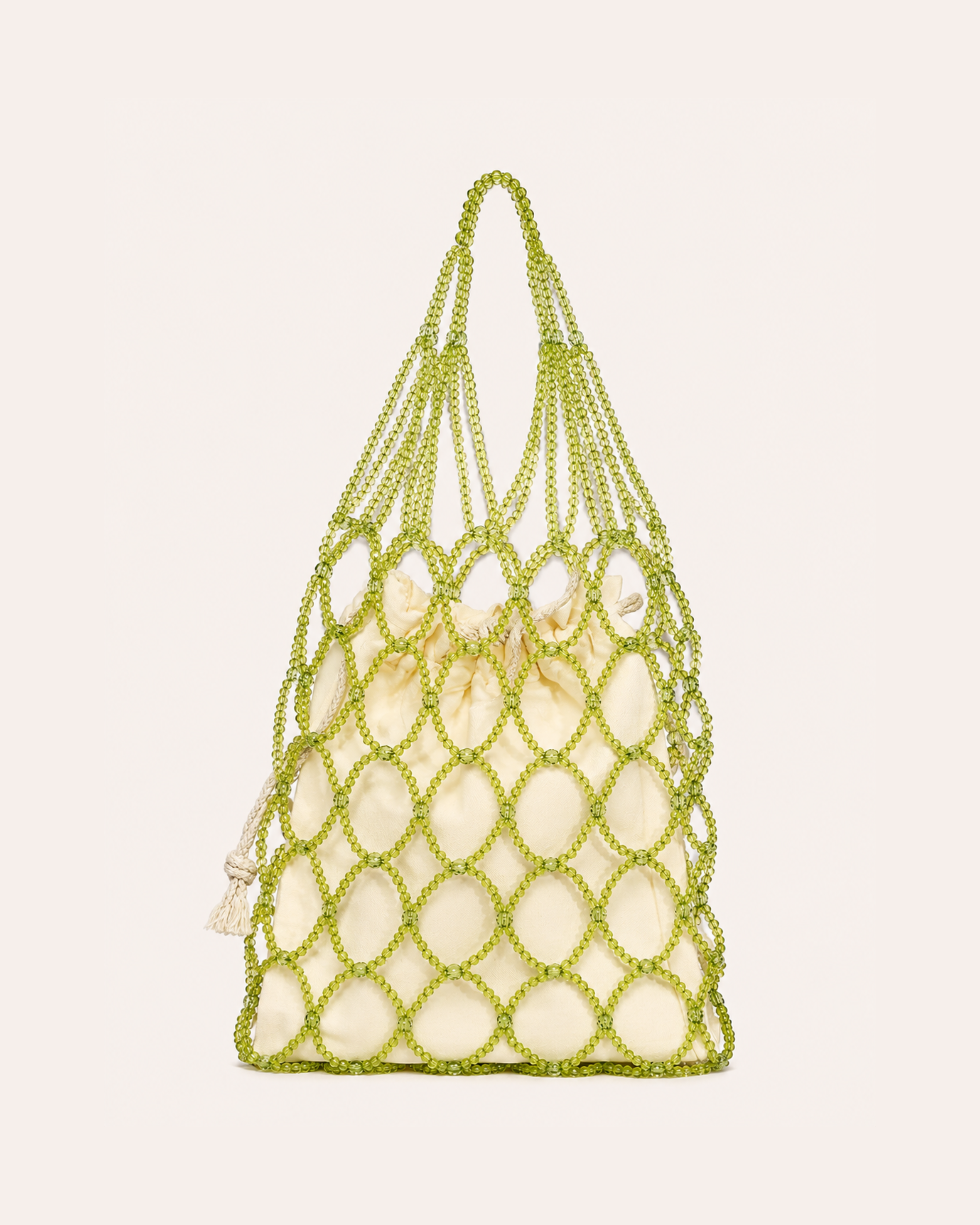 NET BEADED BAG / GREEN - PRE ORDER