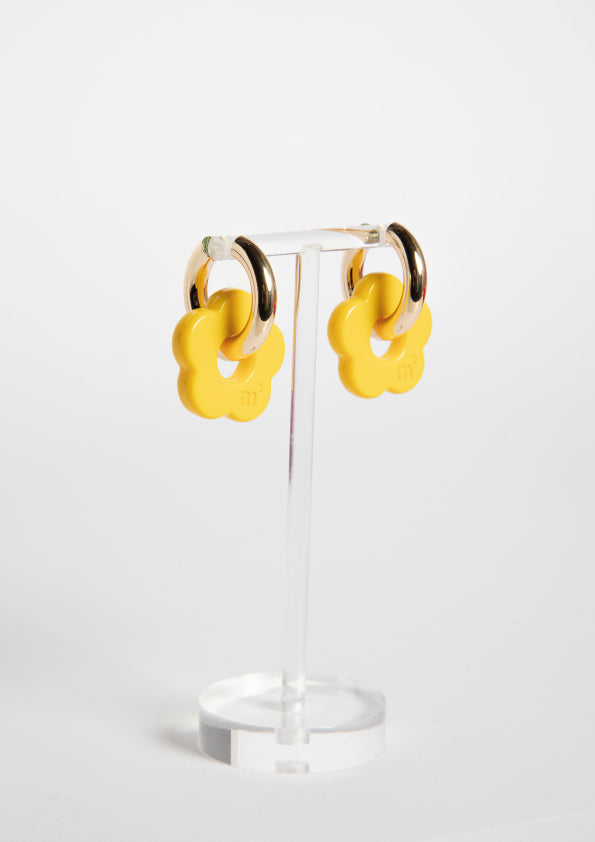 FLOWERS EARRINGS - YELLOW