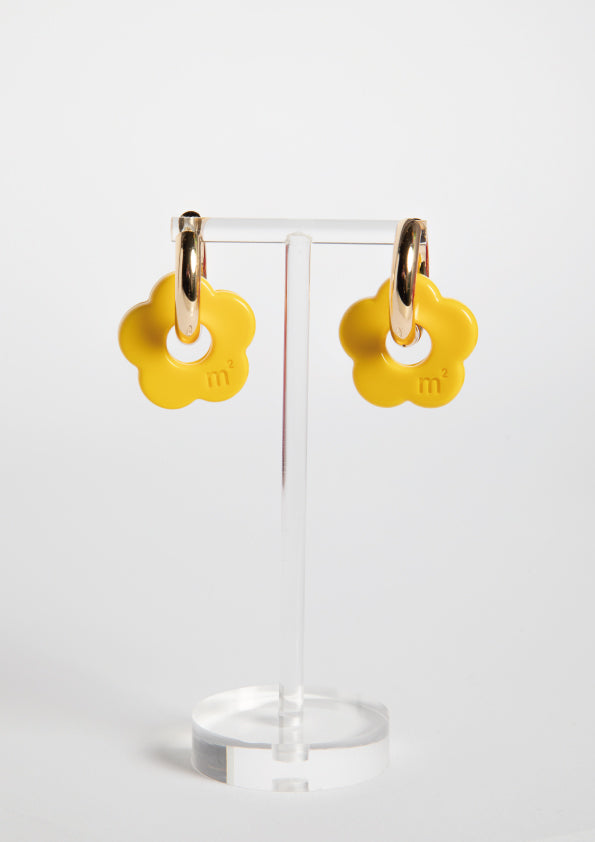 FLOWERS EARRINGS - YELLOW