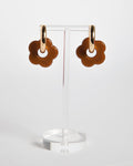 FLOWERS EARRINGS - CHOCOLATE