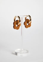 FLOWERS EARRINGS - CHOCOLATE