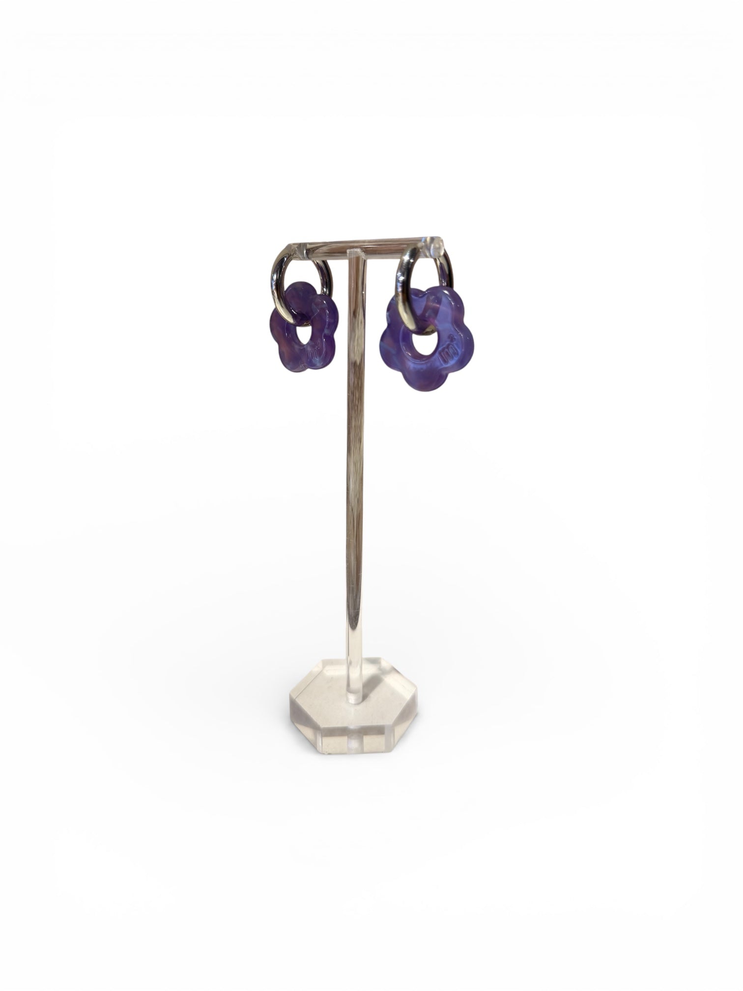 FLOWERS EARRINGS - VIOLET