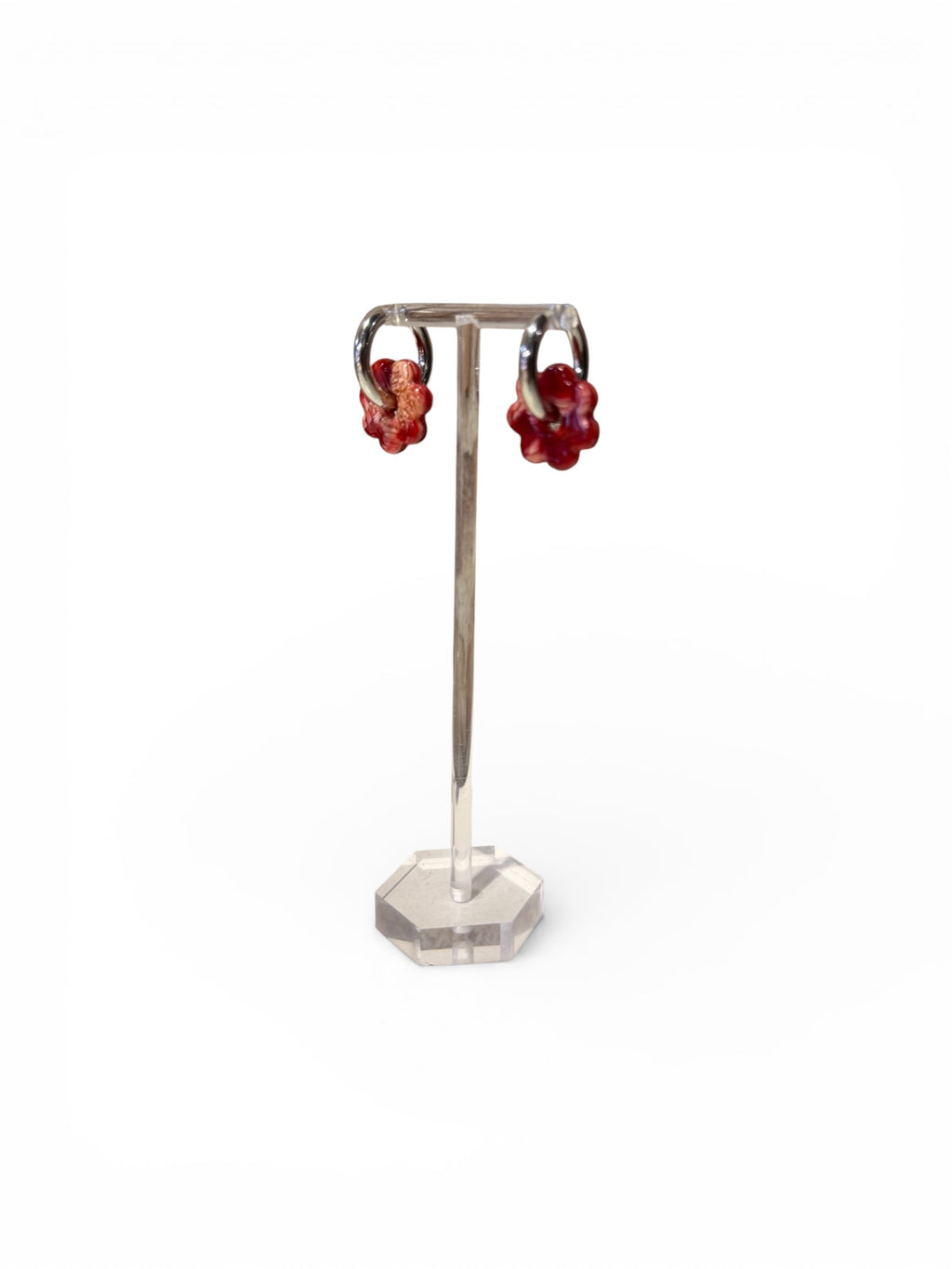 DAISY FLOWERS EARRINGS - RED