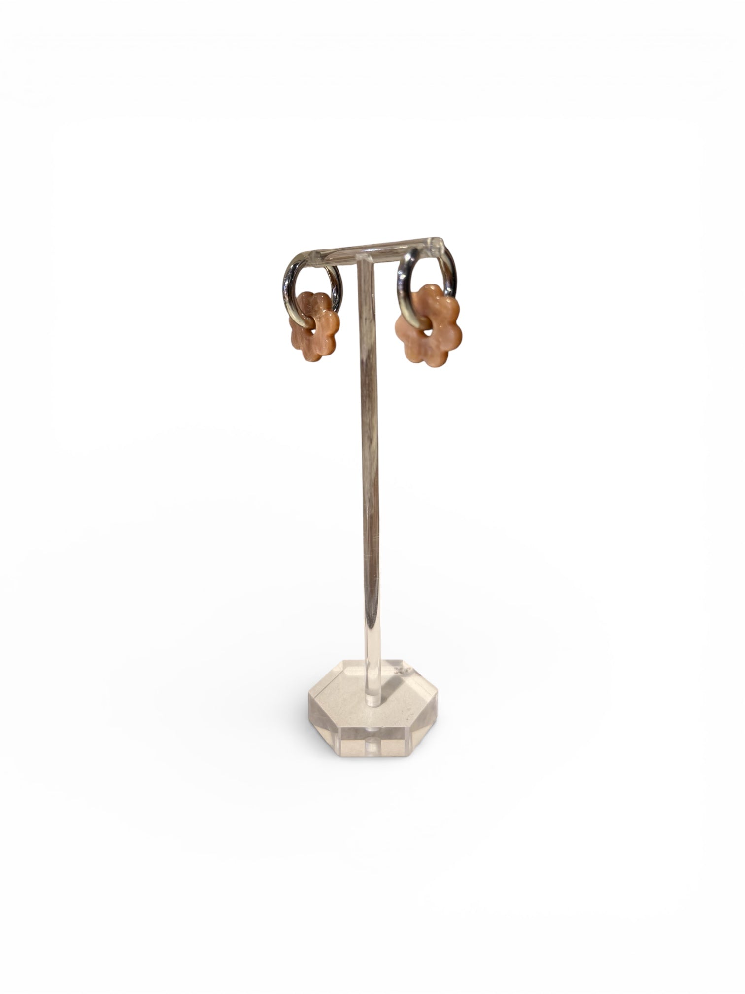 DAISY FLOWERS EARRINGS - NACAR BEIGE