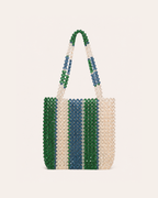 TOTE BEADED BAG / GREEN