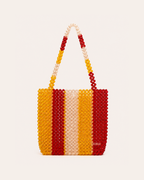 TOTE BEADED BAG / RED