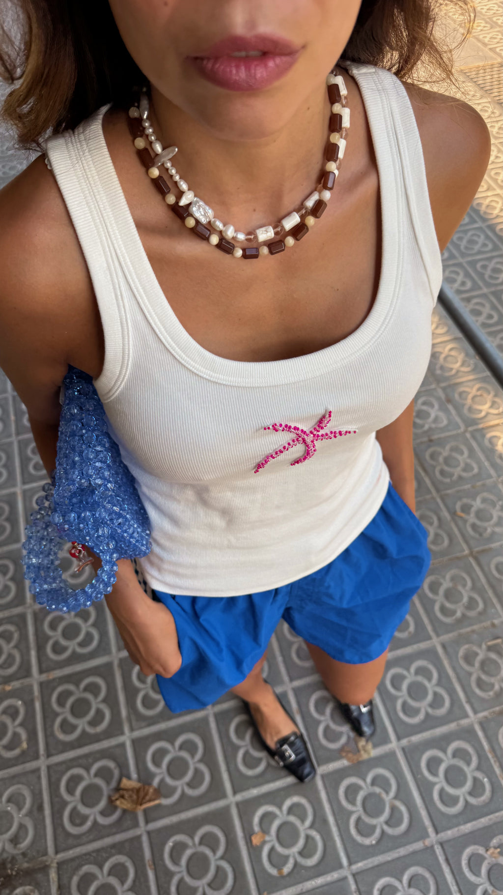 NATURAL STONES NECKLACE - MARINA PEARL