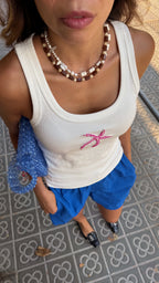 NATURAL STONES NECKLACE - MARINA PEARL