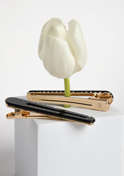 XL HAIR CLIP - B&W
