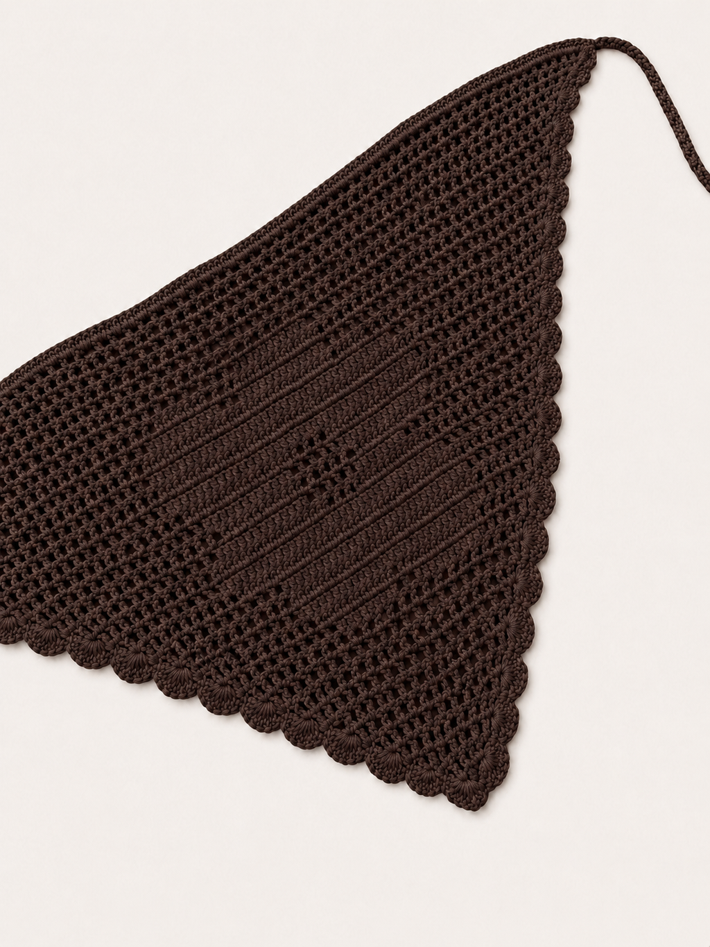 PAÑUELO CROCHET- CHOCOLATE