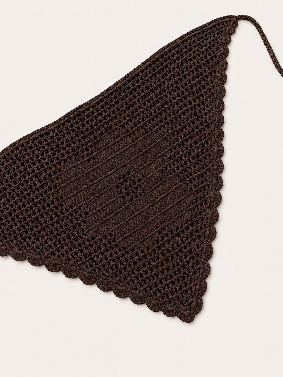 PAÑUELO CROCHET- CHOCOLATE